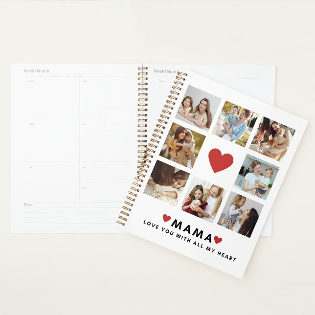 Agenda Foto Collage Mãe Nós Amo Você Melhor Presente Mãe (Criador carregado)