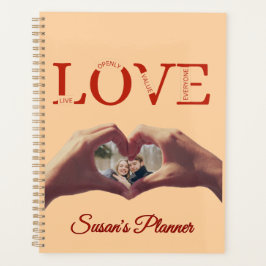 Agenda Foto com Acrônimo de AMOR Personalizado