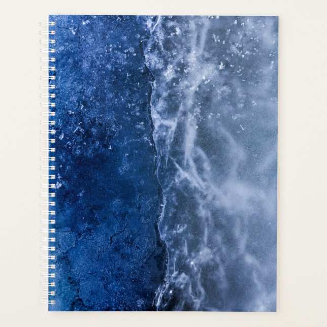 Agenda Foto de Abstrato de Arte de Crack Azul (Frente)