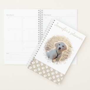 Agenda Foto de Animal de Estimação Personalizada e Patas