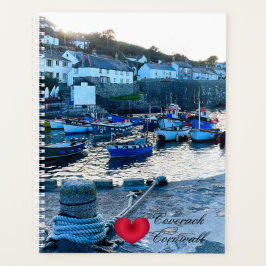Agenda Foto de Coração Personalizada Coverack Harbor Dusk