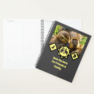 Agenda Foto de Monograma de Ducklings Adorável
