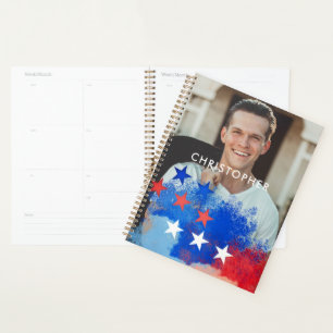 Agenda Foto de Script Botânico marinho Blue Silver