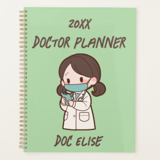 Agenda Foto do Nome de Médico Fofo de Ano Novo de 20XX