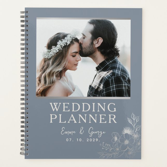 Agenda Foto Dusty Blue Wedding Planner (Frente)