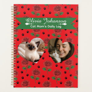 Agenda Foto e Nome Personalizados da Mãe do Gato 