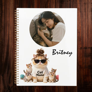 Agenda Foto Engraçada de Gatinhos e Mamãe Gata Fofa