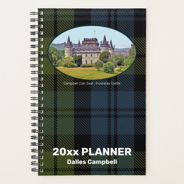 Agenda Foto personalizada Campbell Scottish Clan Castle W (Frente)