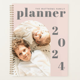 Agenda Foto Personalizada da Família Elegante Moderna Blu