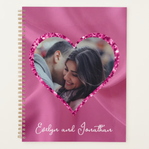 Agenda Foto Personalizada de Quadro Coração Cor-de-rosa c