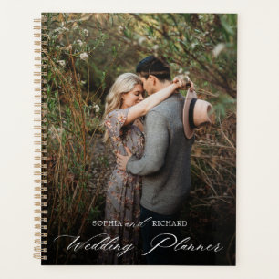 Agenda Foto Personalizada de Script de Caligrafia Chic