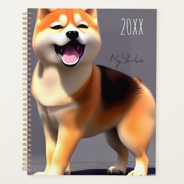 Agenda Foto personalizada do Shiba Inu Feliz e Bonita (Frente)