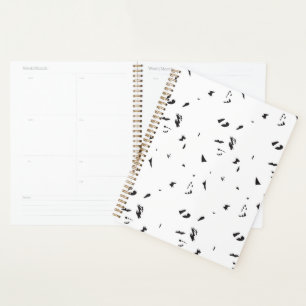 Agenda Foto preta e branca de um bando de aves