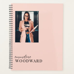 Agenda Foto profissional moderna, cor-de-rosa, personaliz