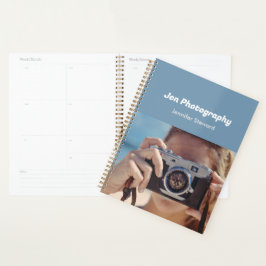 Agenda Fotografia azul personalizada