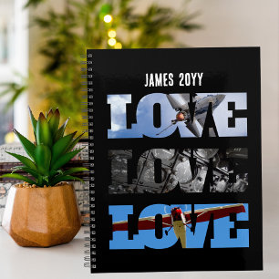 Agenda Fotos de avião em quadro LOVE, personalizadas pela