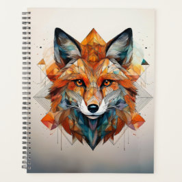 Agenda Fox de Aquarela Geométrica