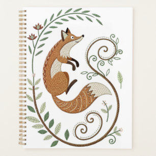 Agenda Fox de bordados falsos - Diário de limite espiral