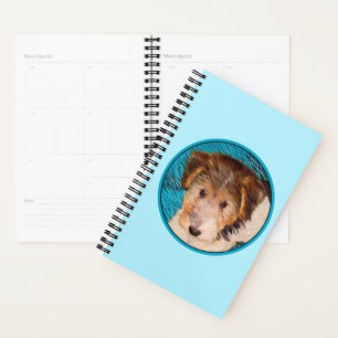 Agenda Fox Terrier Puppy Painting - Arte Original De Cão