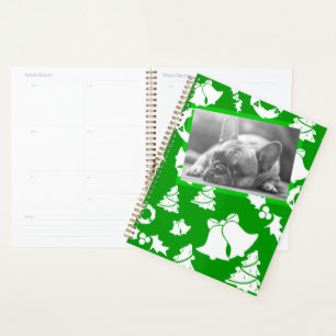 Agenda Francês Bulldog Merry Christmas Tree Belles
