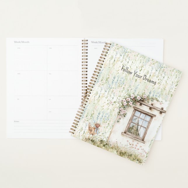 Agenda Frango Casa Romântica Janela Floral (Exibição)