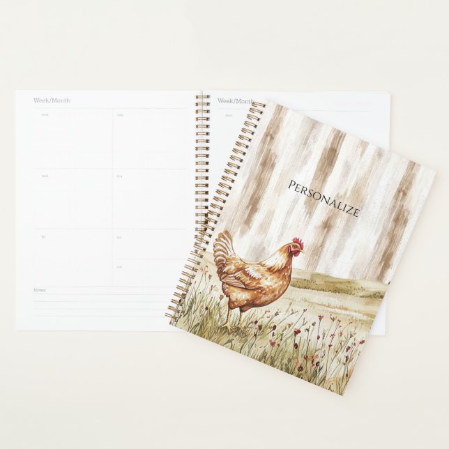 Agenda Frango em Campo de Flores de Grama (Exibição)
