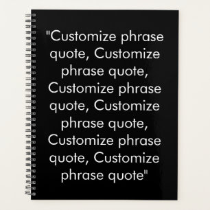 Agenda Frase de texto personalizada mínima em preto e br