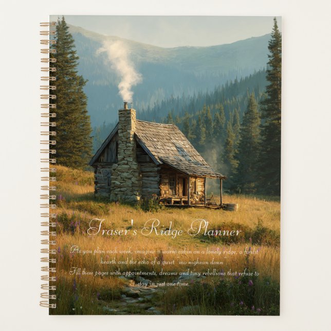 Agenda Fraser's Ridge Cabin Sassenach (Frente)