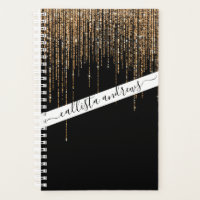 Frente Glitter Preto-Dourado Espelho Preto-Luxo