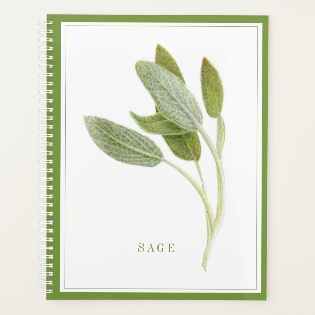 Agenda FRESH SAGE 8,5x11 Planner / Verde (Frente)