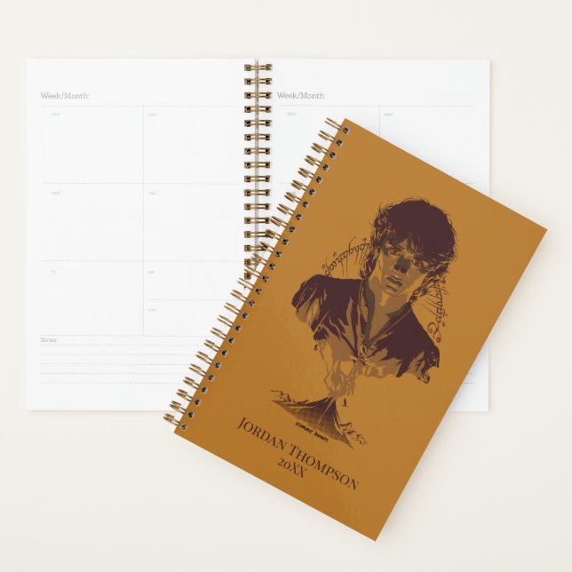 Agenda FRODO™ MOUNT DOOM™ Inscrição Tengwar Gráfica (Exibição)