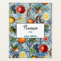 Fruta de Verão do Mediterrâneo e Mosaico Azul