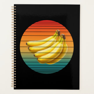 Agenda Frutas de banana vintage comida saudável vegana