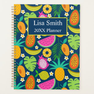 Agenda Frutas Personalizadas de Abacaxi Tropical Banana
