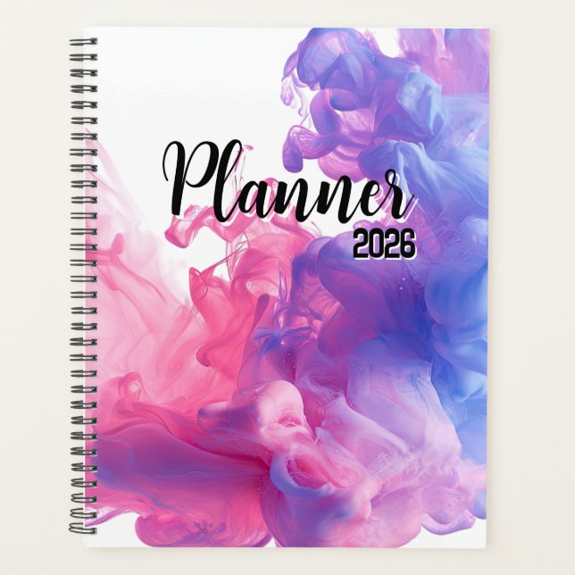 Agenda Fumaça Difusa Rosa e Roxa (Frente)