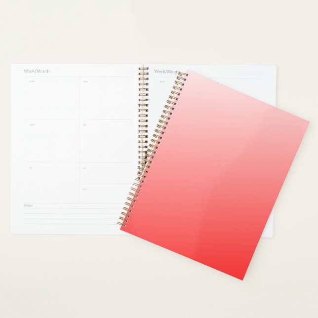 Agenda Fundo Abstrato Minimalista com Gradiente Rosa Verm (Exibição)