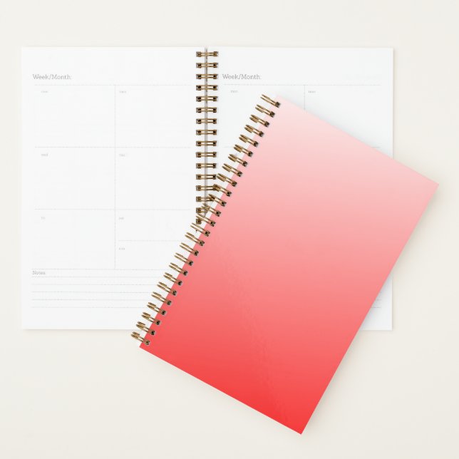 Agenda Fundo Abstrato Minimalista com Gradiente Rosa Verm (Exibição)