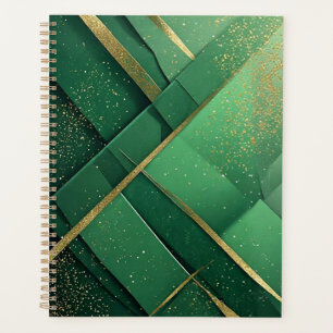 Agenda Fundo Abstrato Verde Elegante Com Brilho