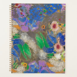Agenda Fundo de flores abstratas de Odilon Redon.