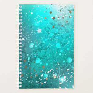Agenda Fundo do Mint Turquoise Foil