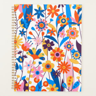 Agenda Fundo Floral Multicolor Exótico-32939