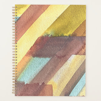 Agenda Fundo Geométrico de Aquarela Abstrata