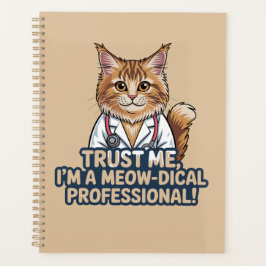 Agenda Funny Cat Doctor Animal Humor Illustration