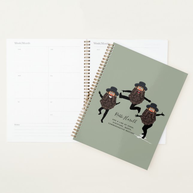 Agenda FUNNY Dancing RABBI Personalizado com Texto (Exibição)