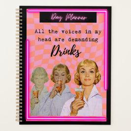 Agenda Funny Day Planner/Journal For Women Sassy-Drinks