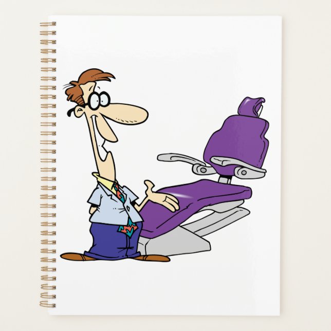 Agenda Funny Male Dentist and Purple Dental Chair (Frente)