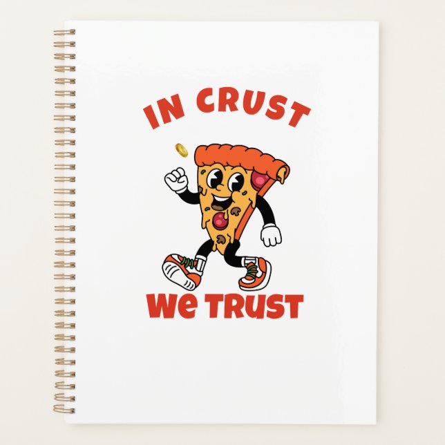 Agenda Funny Pizza Shirt – In Crust We Trust Graphic Tee (Frente)