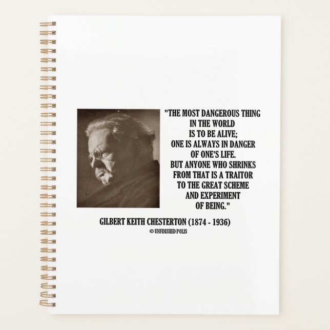 Agenda G.K. Chesterton Grande Experiência Esquema de Ser (Frente)
