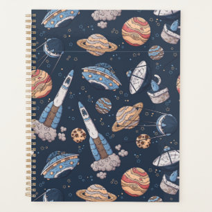 Agenda Galáxia Espacial nave Sky Moon Universo
