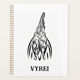 Agenda Galo Tribal Preto e Branco